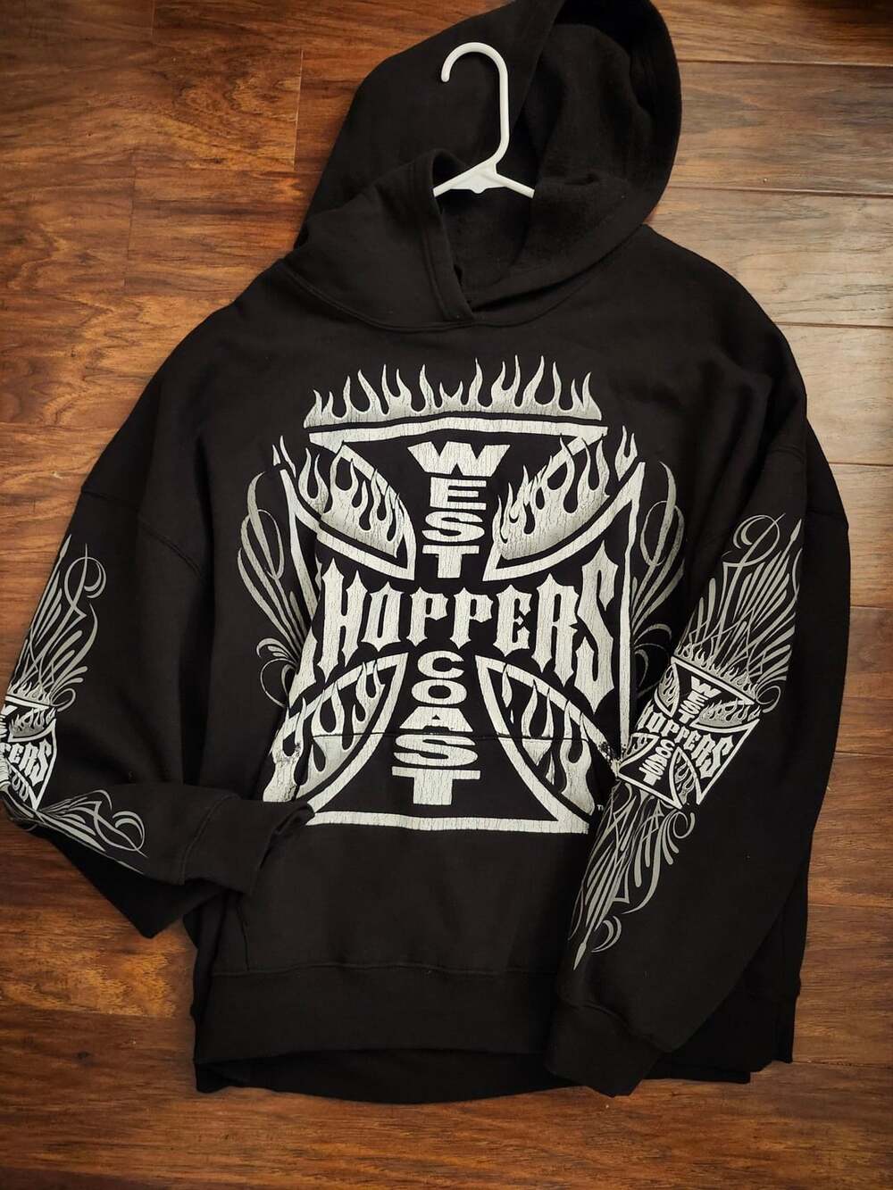 West Coast Choppers Hoodie Size XL Black Graphic Sweatshirt